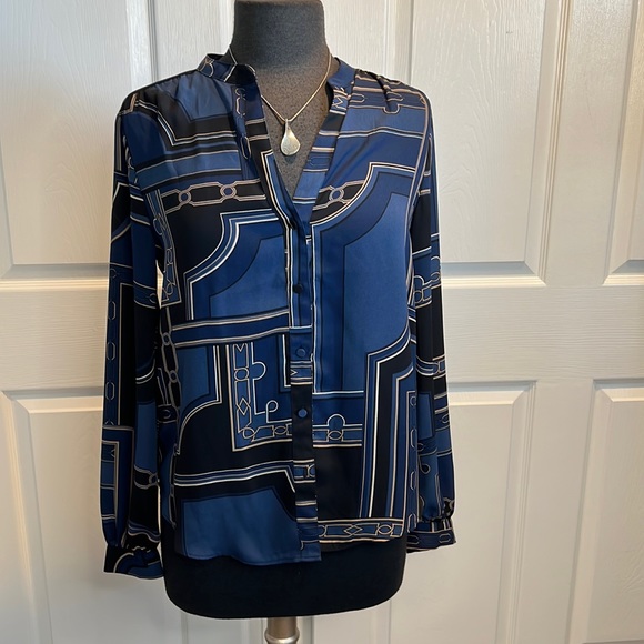 Ann Taylor women’s navy blue blouse - Picture 1 of 10